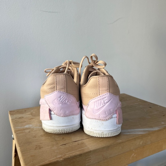 Women's Nike Air Force 1 Jester Beige & Pink Sneaker - Picture 4 of 4